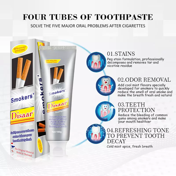 Stain removal power Smoker's Disaar Toothpaste