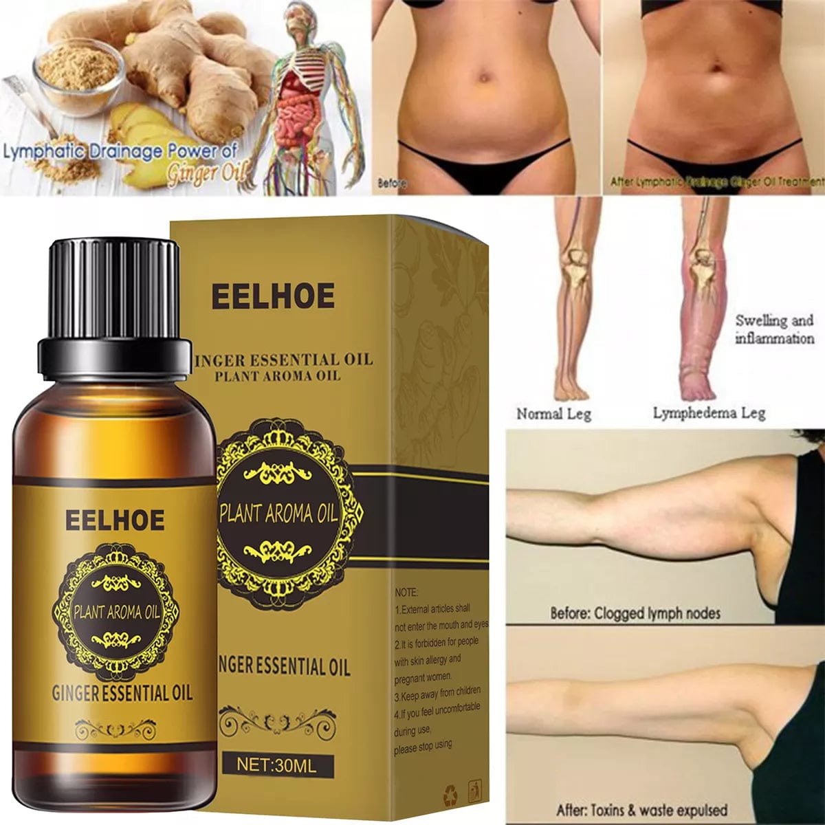 BELLY DRAINAGE GINGER OIL